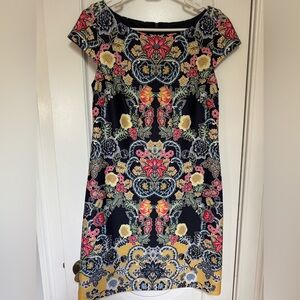 Vince Camuto Patterned Scuba Sheath Dress